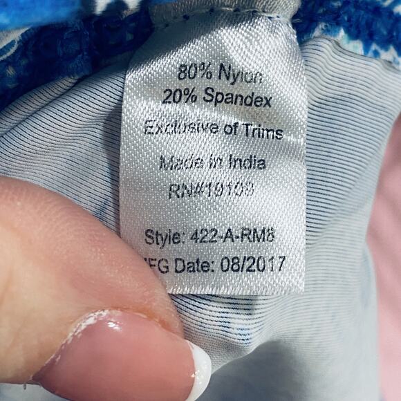 Cabana Life Dress Womens Medium UPF Swim Coverup Print Long Sleeve Tunic - Picture 4 of 5